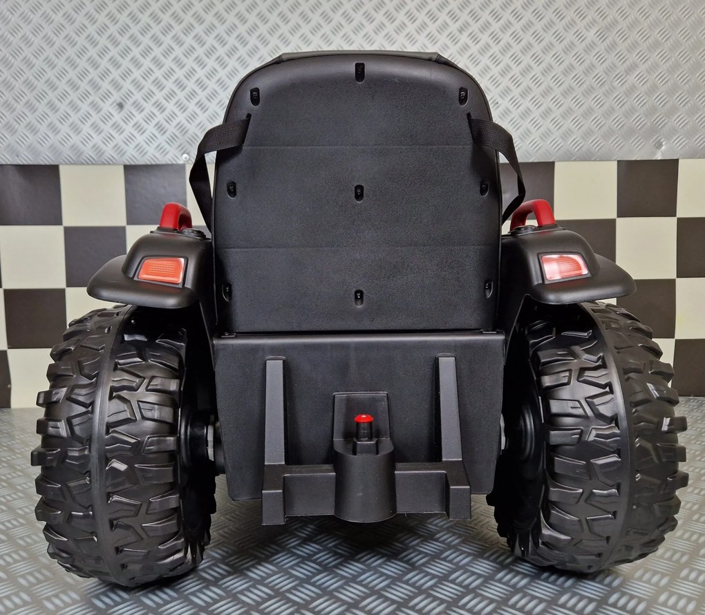 Trator elétrico crianças 12V tractor Farmer Rodas borracha Com controlo remoto Vermelho