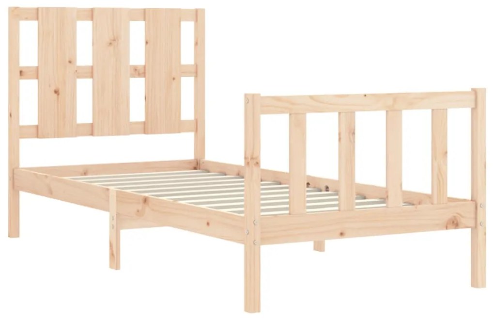 Cama sem colchão 100x200 cm madeira de pinho maciça
