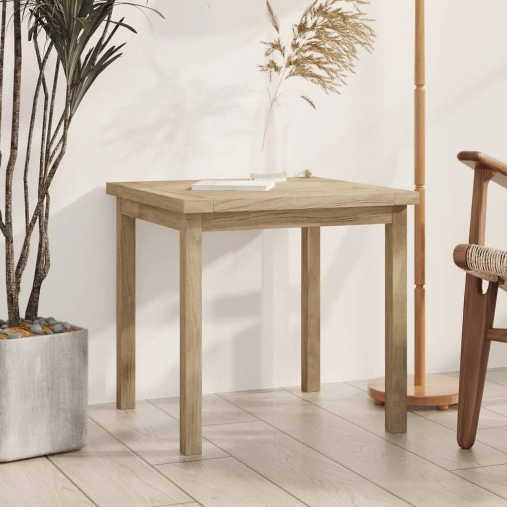 340745 vidaXL Mesa de apoio 45x45x45 cm madeira de teca maciça