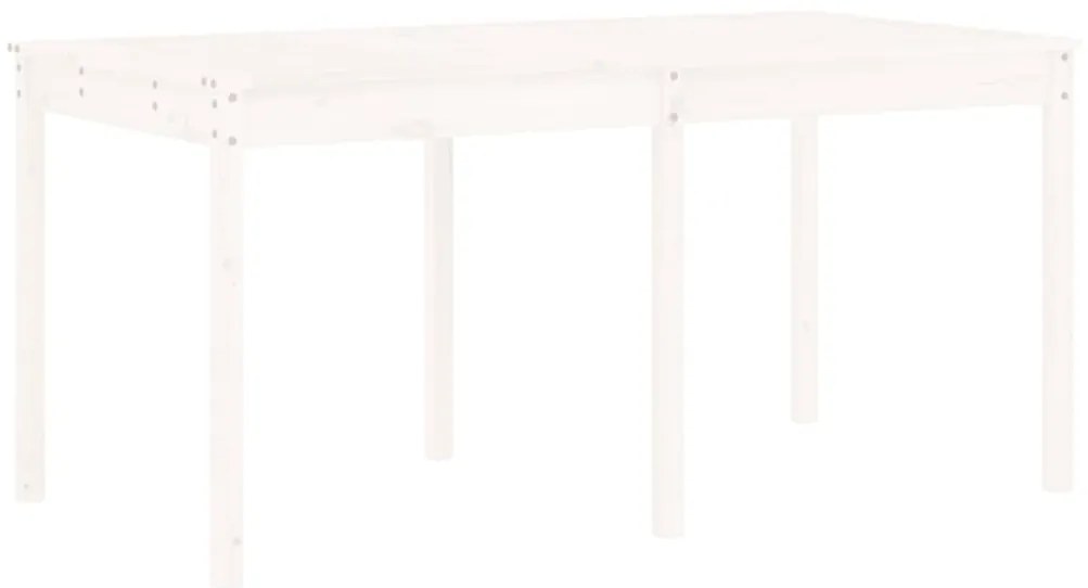 13 pcs conjunto de jantar para jardim pinho maciço branco