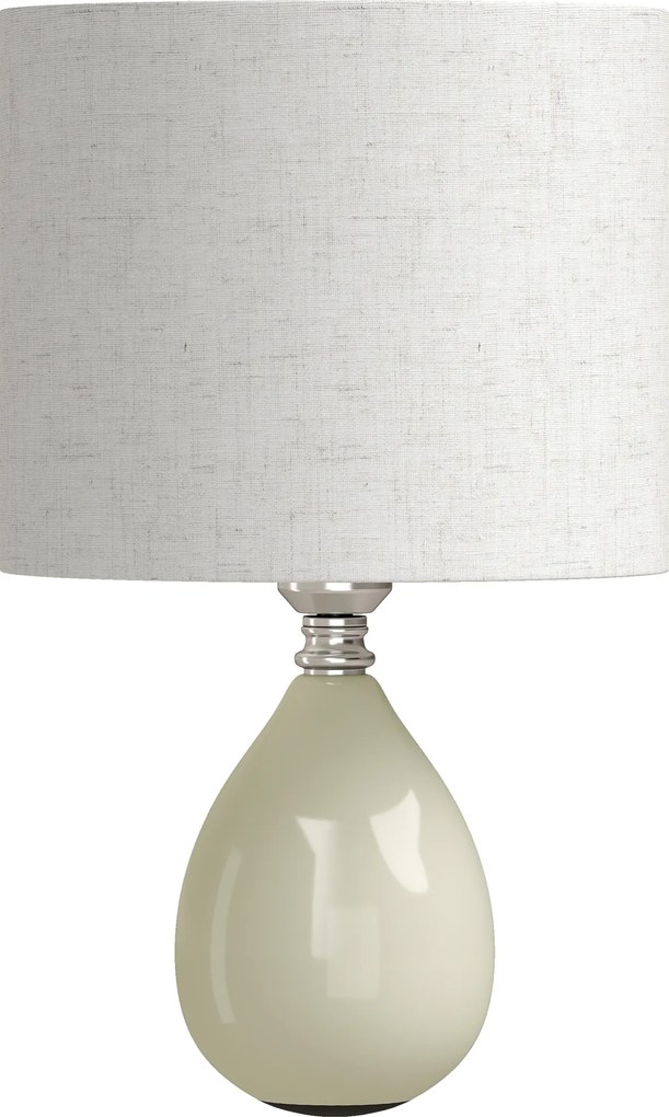 HOMCOM Candeeiro de Mesa Vintage com Base em Cerâmica, Abat-Jour em Linho e Interruptor Basculante, Creme | Aosom Portugal