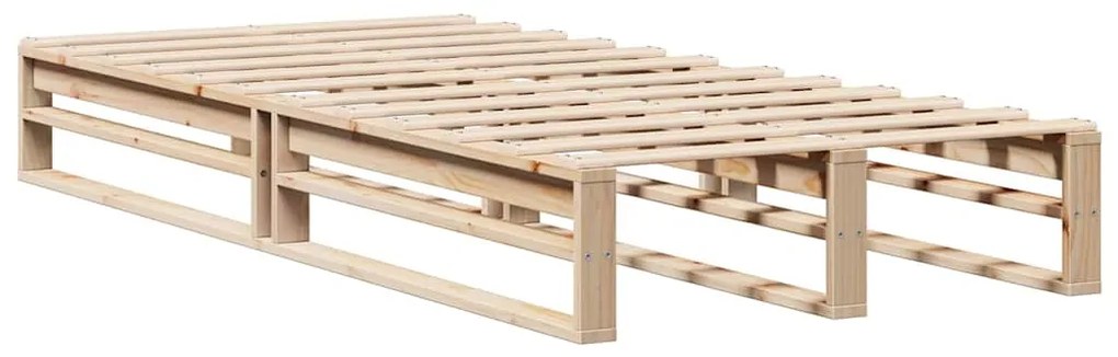 Cama com estante sem colchão 90x190 cm madeira maciça