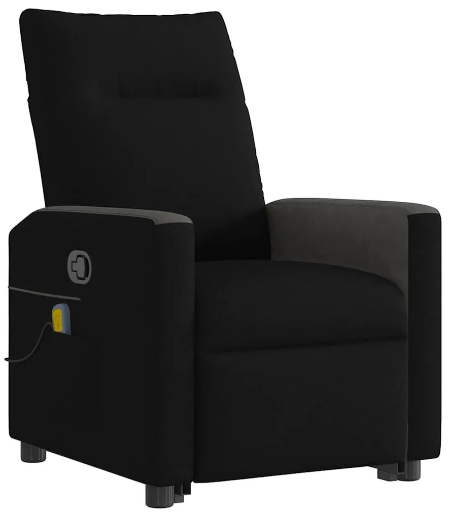 Poltrona de massagens reclinável elevatória tecido preto