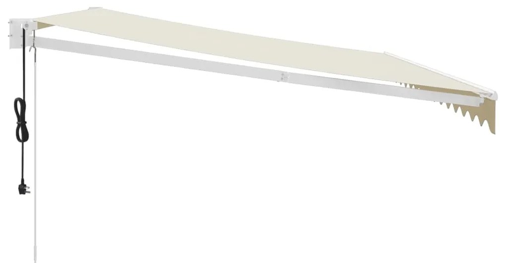 Toldo retrátil automático 4x3 m cor creme