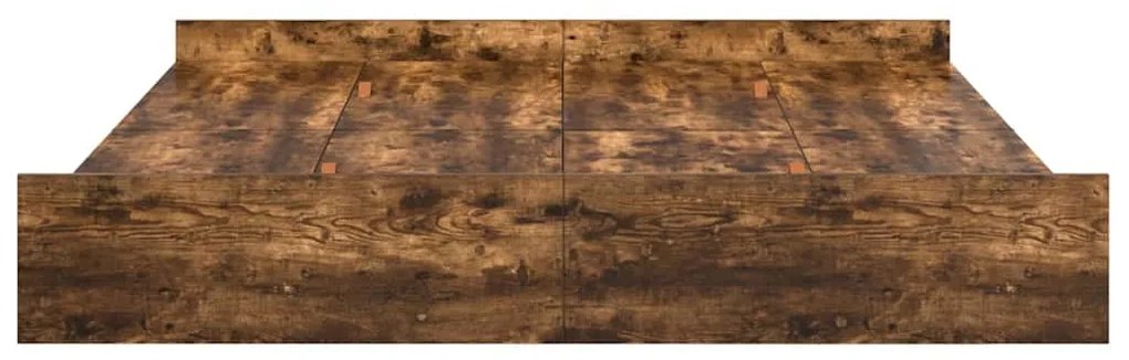 Estrado de cama com arrumação Carvalho fumado 180 x 200 cm
