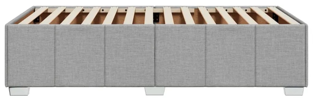 Estrutura de cama sem colchão 90x190 cm tecido cinzento-claro