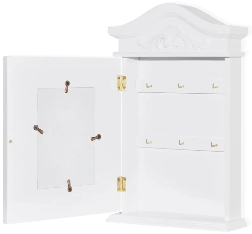 Armário de chaves com moldura para fotografias branco