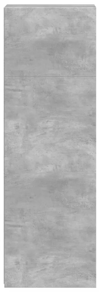 Armário alto 30x41x124 cm derivados de madeira cinza cimento