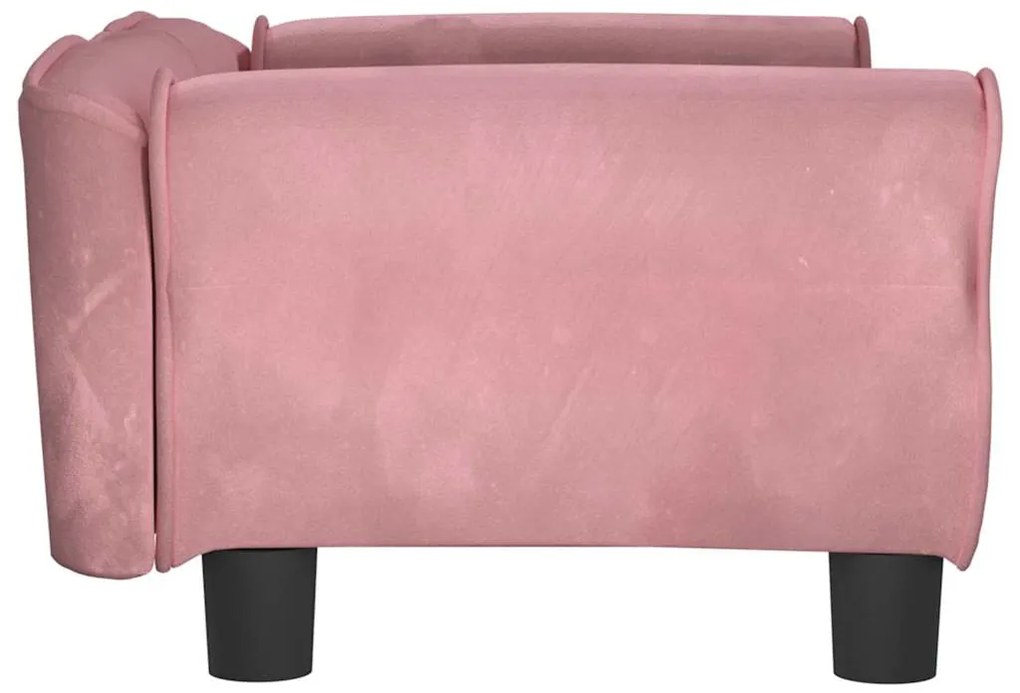 Cama para cães 70x45x30 cm veludo rosa