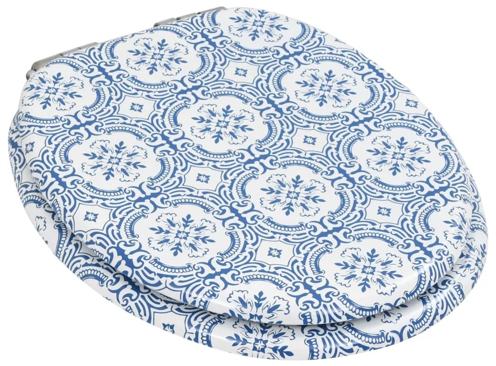 Assentos sanita 2 pcs tampas fecho suave MDF design porcelana