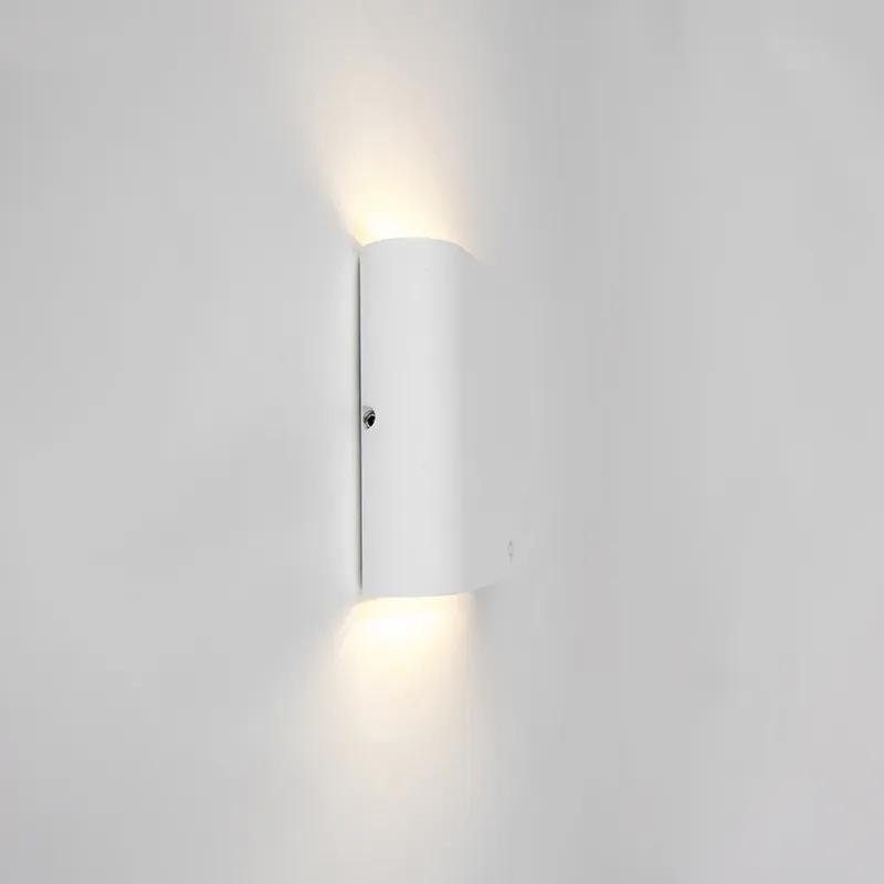 Candeeiro de parede moderno para exterior branco 11,5 cm incl. LED - Batt Moderno