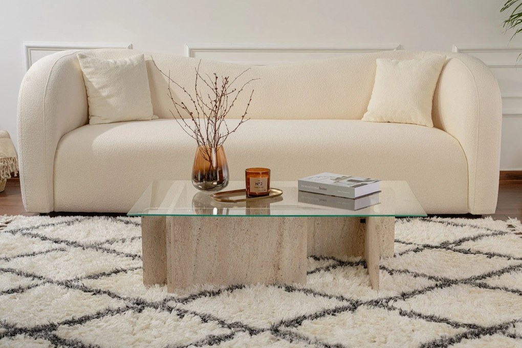 Mesa de Centro Flavio – Travertino – 105x30x65 cm