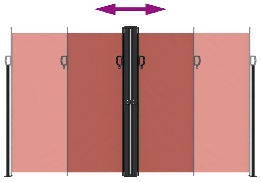 Toldo lateral retrátil 200x1200 cm terracota