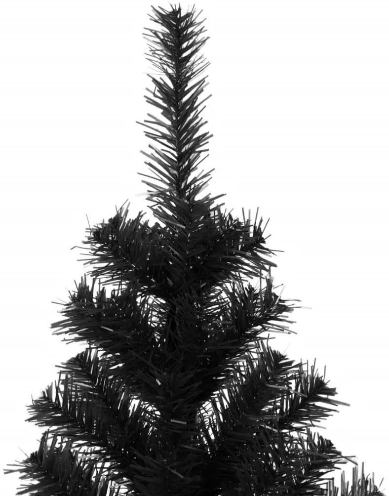 Árvore de Natal artificial com suporte 240 cm PVC preto