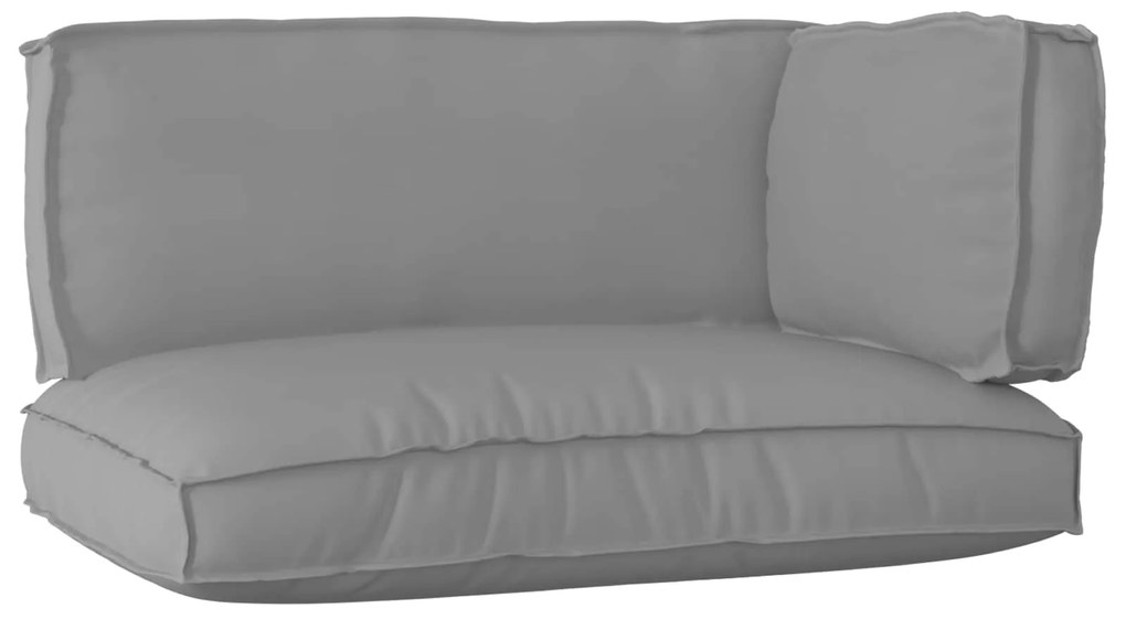 vidaXL Conjunto de Almofadas para Palete 3 pcs Cinzeto Tecido Oxford