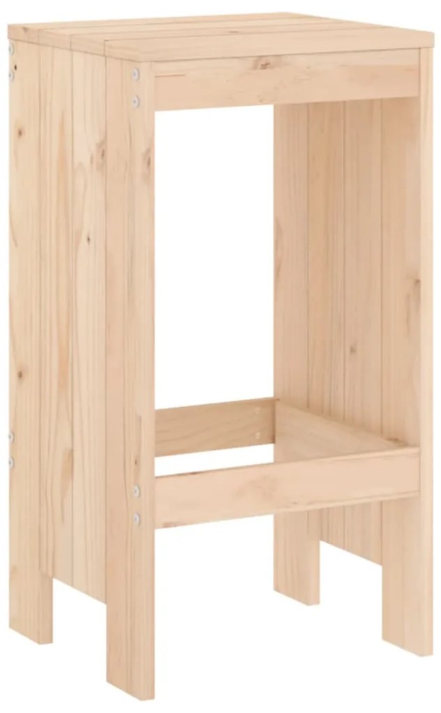 Bancos de bar 2 pcs 40x36x75 cm madeira de pinho maciça