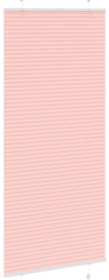 Rosa Plissada Cega 85x200 cm Largura Tecido 84,4 cm Poliéster