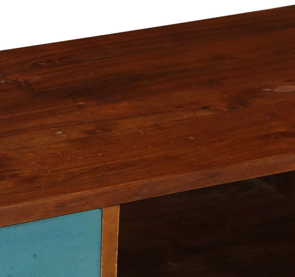 Móvel de TV c/ 3 gavetas 110x35x50 cm madeira de acácia maciça