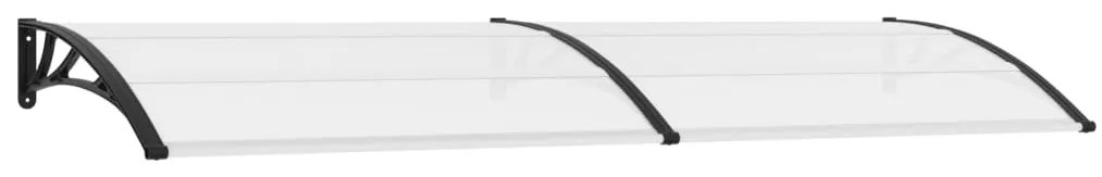 Toldo para porta 300x80 cm PC preto e transparente