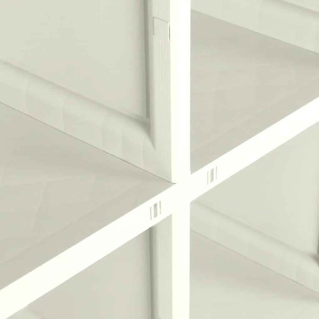 Armário de plástico 79x43x125 cm design de madeira cor baunilha