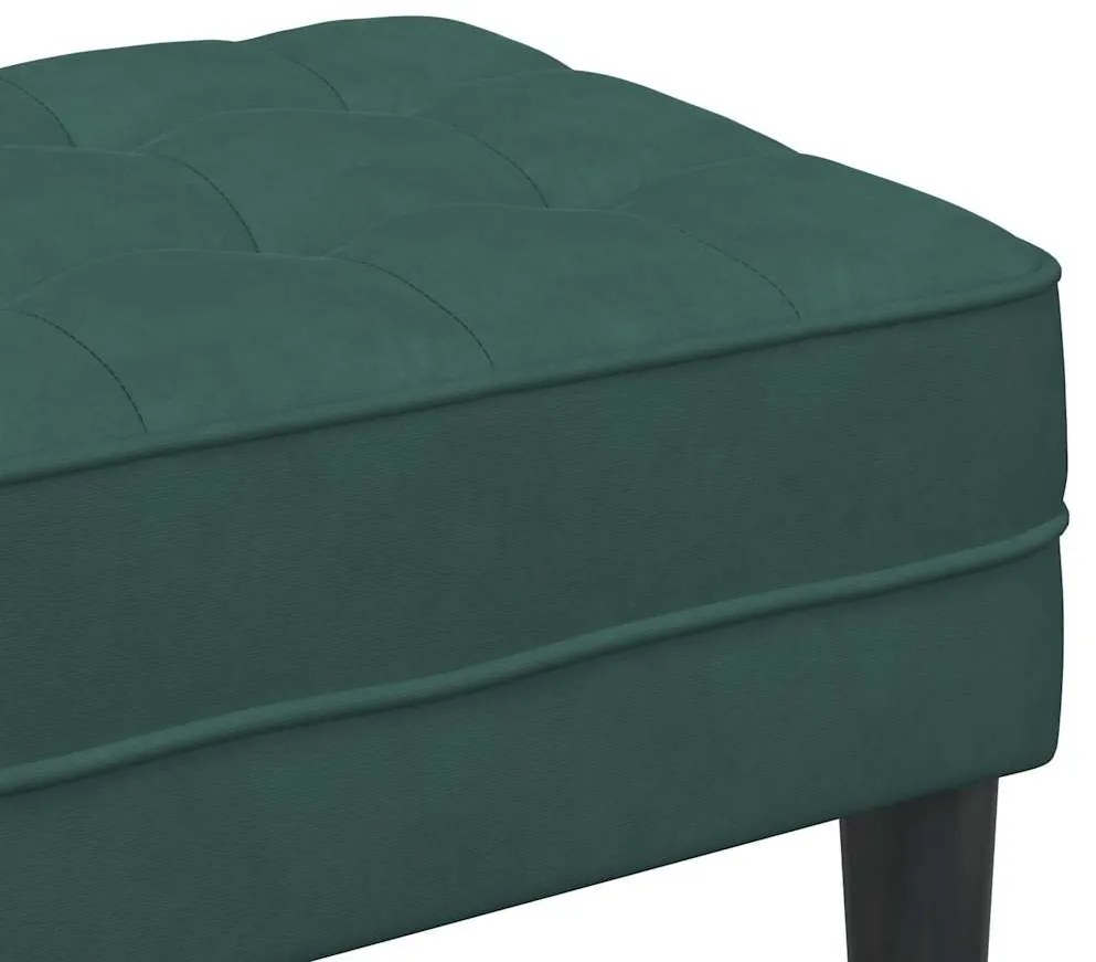 Banco Verde Escuro 113x57x39 cm Veludo