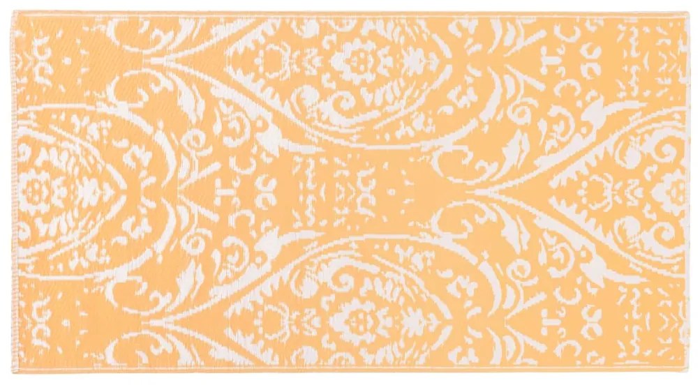 Tapete de exterior 120x180 cm ARAKIL PP laranja e branco
