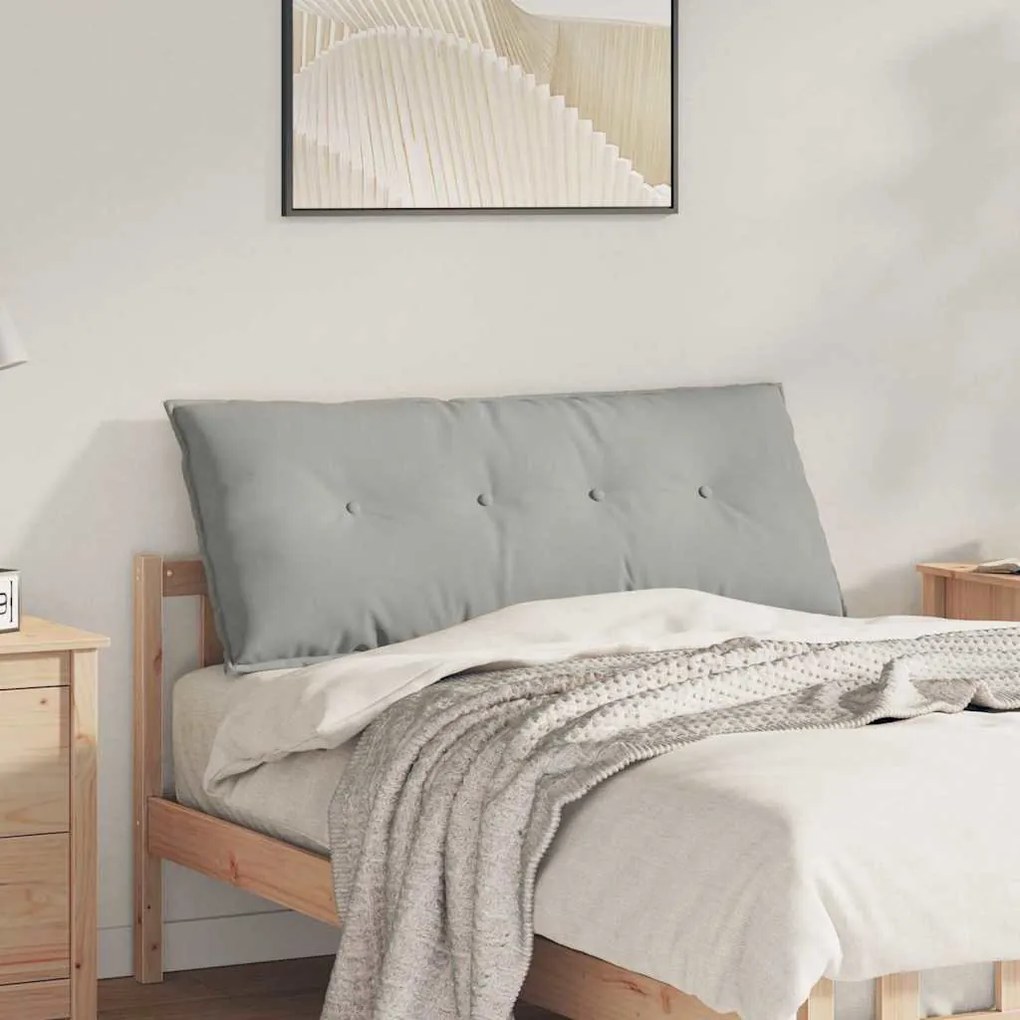 vidaXL Travesseiro para Costas Cinzento-claro 120 x 50 cm