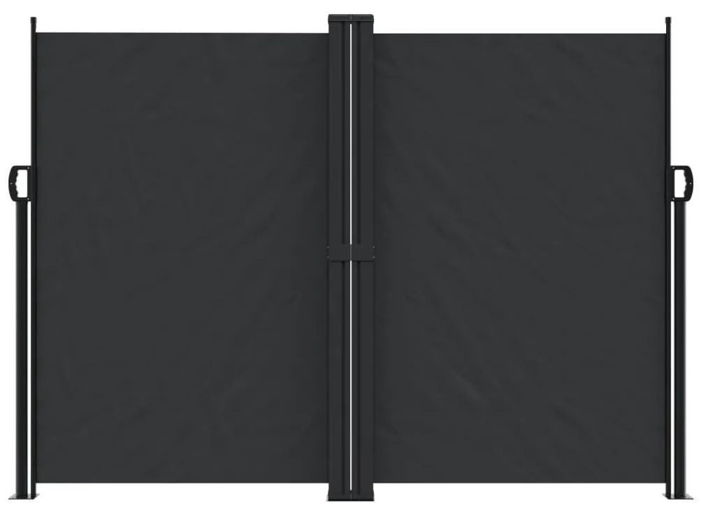 Toldo lateral retrátil 180x600 cm preto
