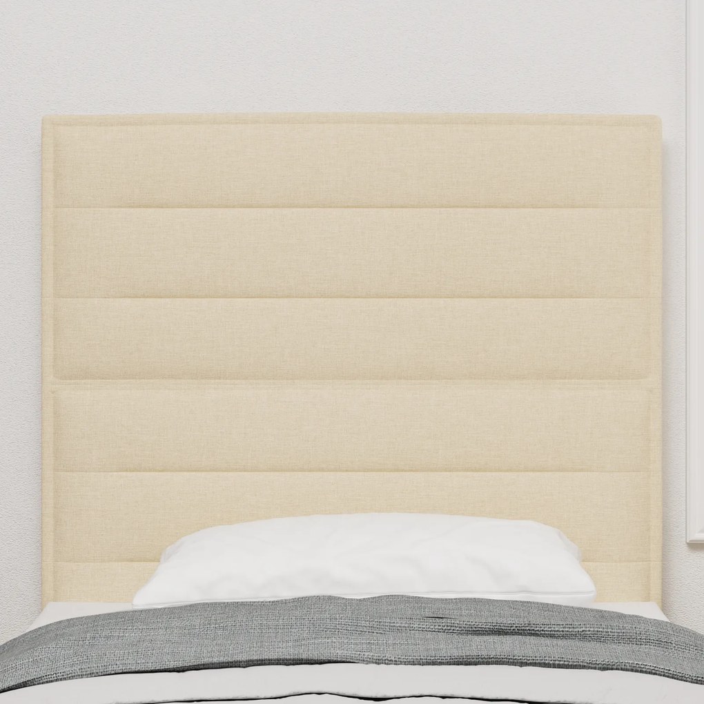 Cabeceira Design Linhas Creme 90 cm Tecido