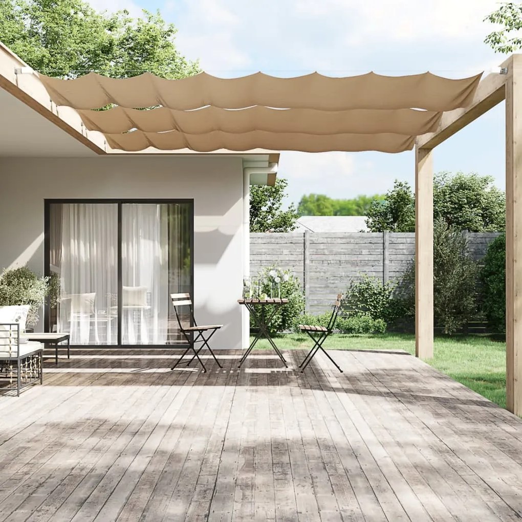 Toldo vertical 100x1000 cm tecido oxford cinzento-acastanhado