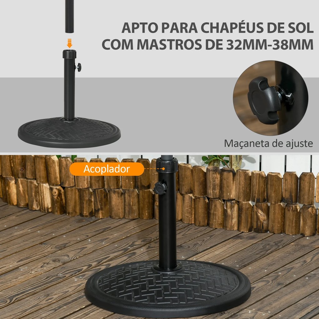 Base para Chapéu de Sol de Cimento Suporte para Chapéu de Sol de 14 kg