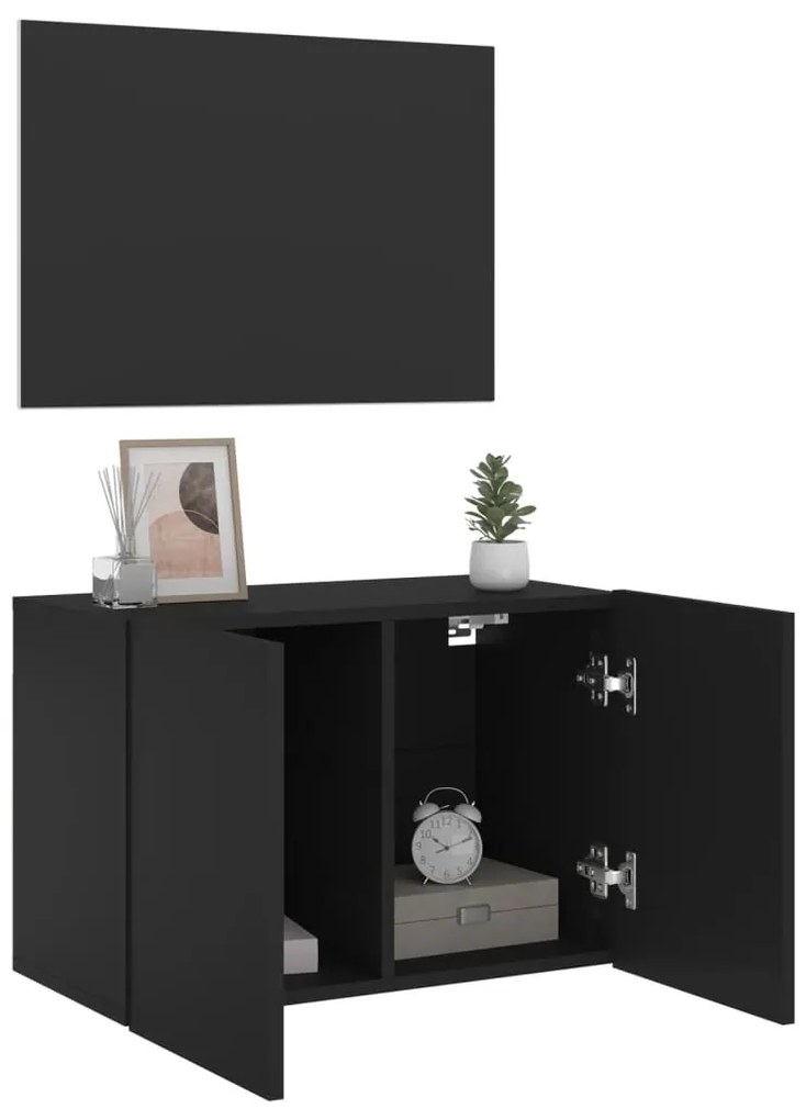 Móvel de parede para TV 60x30x41 cm preto