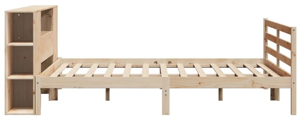 Cama com estante sem colchão 200x200 cm pinho maciço