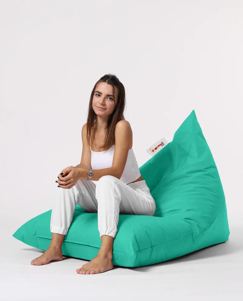 Puff de Jardim Pyramid Big Bed – Turquesa – 145x35x90 cm | Tribo Home