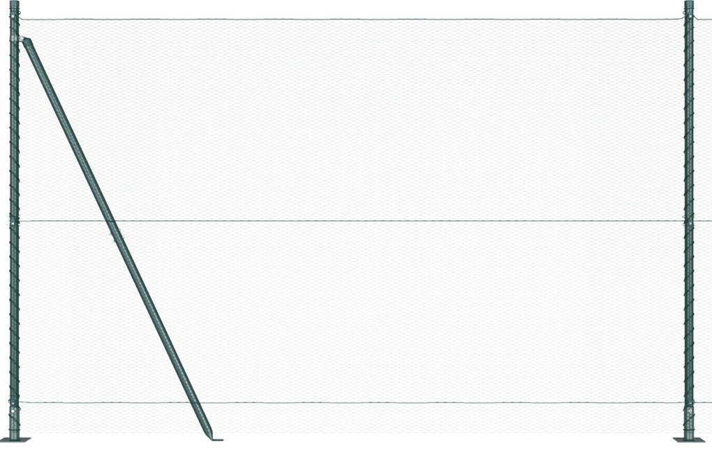 Cerca Hexagonal vidaXL Verde 1.4x50 m Aço