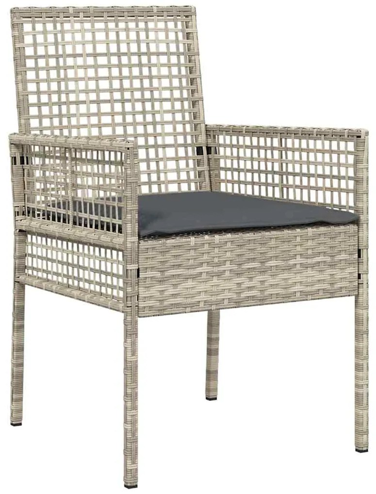 Conjunto de Jantar para Jardim 5 pcs Cinzento-claro