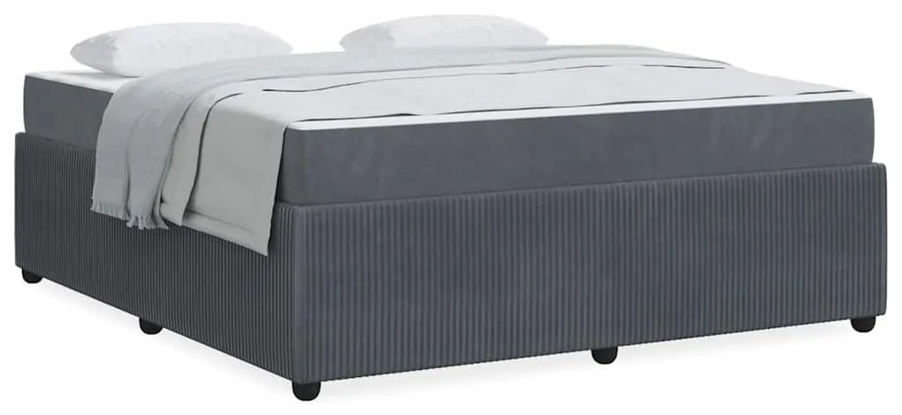 Estrutura de cama com colchão Cinzento escuro 180 x 200 cm