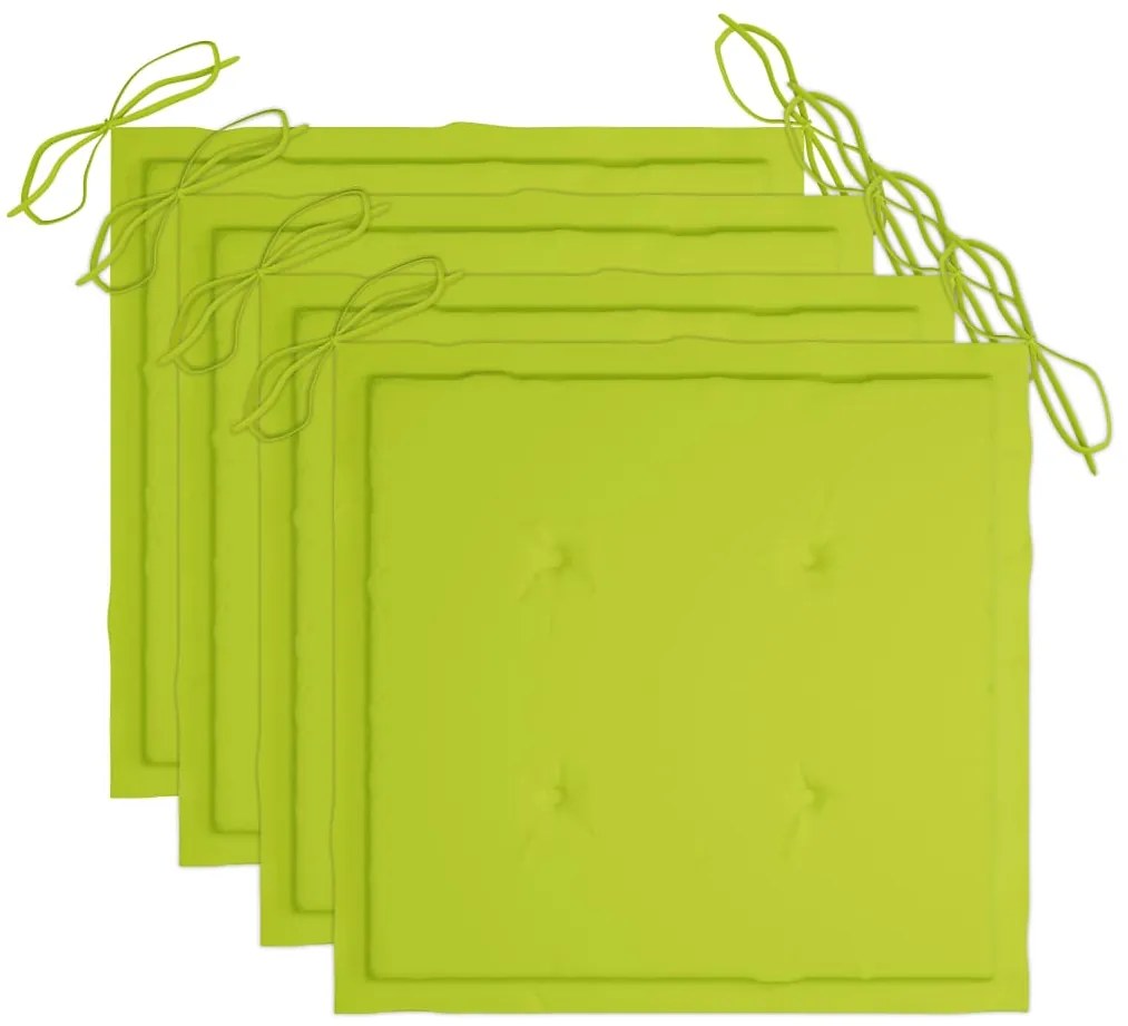 Cadeiras de jantar p/ jardim 3 pcs c/ almofadões acácia maciça