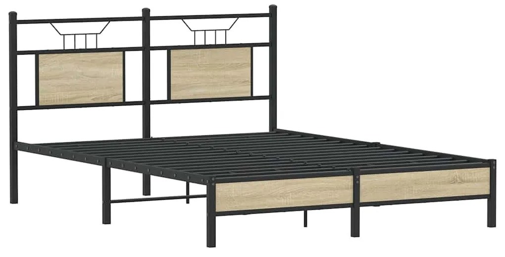 Estrutura cama s/ colchão derivados de madeira carvalho sonoma