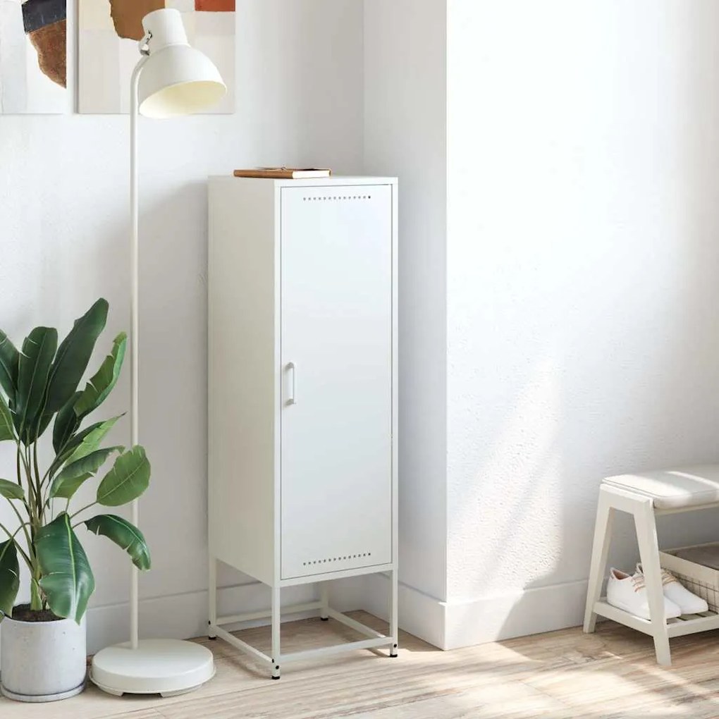 Aparador alto 36x39x123 cm aço branco