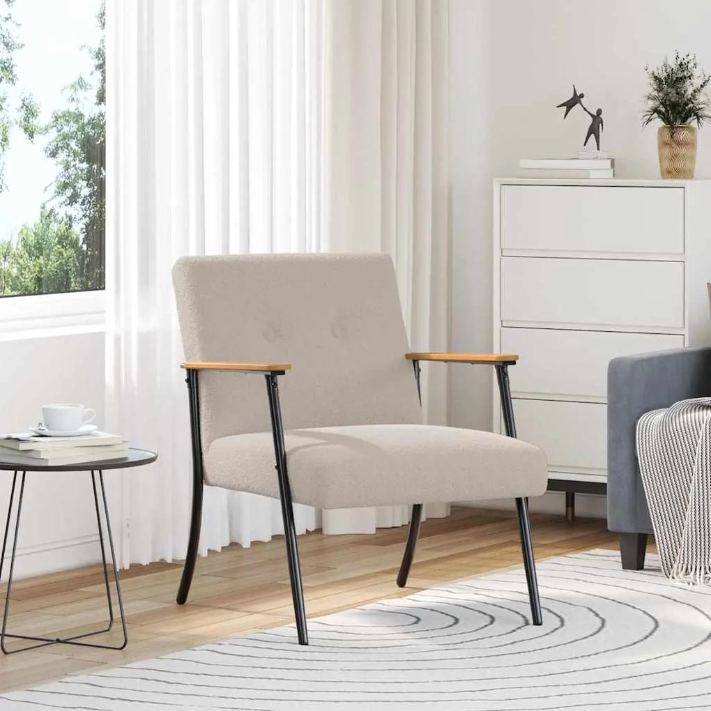 vidaXL poltrona Cinzento-claro 59 x 75 x 78 cm