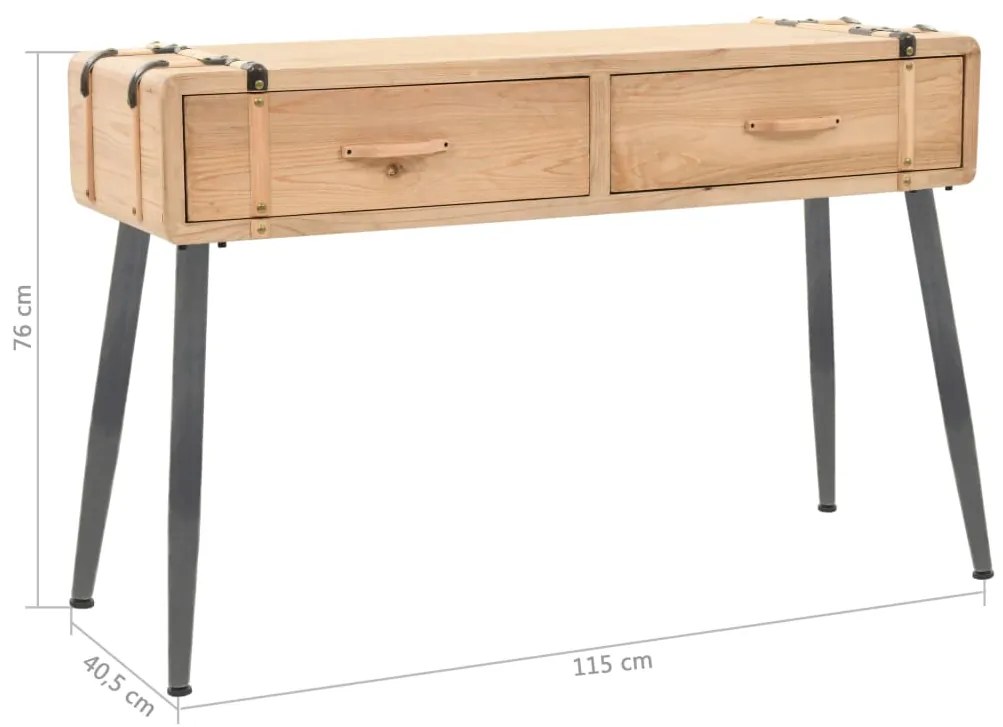 Mesa consola madeira de abeto maciça 115x40,5x76 cm