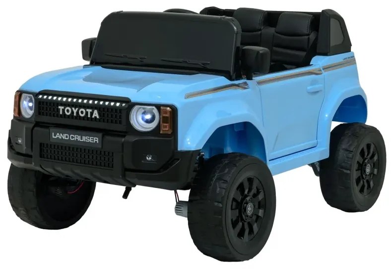 Carro elétrico para Crianças Toyota Land Cruiser PRADO 12V 4x4 Rodas Espuma EVA, Assento couro ecológico Azul