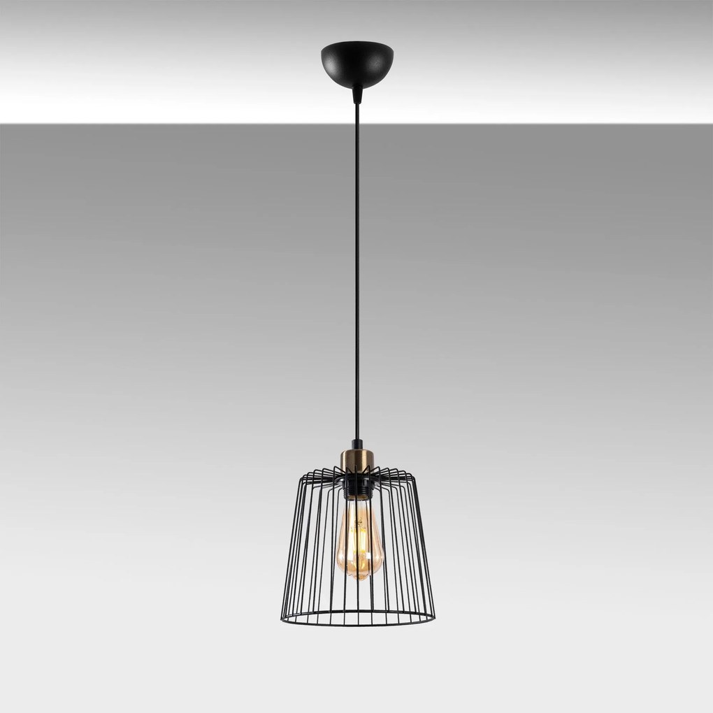 Candeeiro de Teto Pirlo – Preto Antigo – 21 x 21 x 33 cm