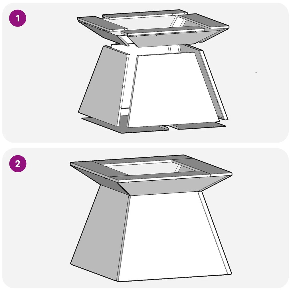 Fogueira vidaXL Preta 48x48x40 cm em Aço