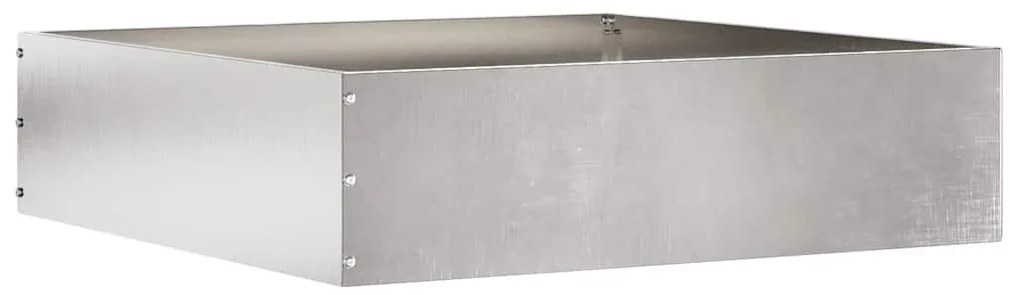 vidaXL Acabamento para Gramado Prateado 50 x 50 x 13 cm Aço inoxidável