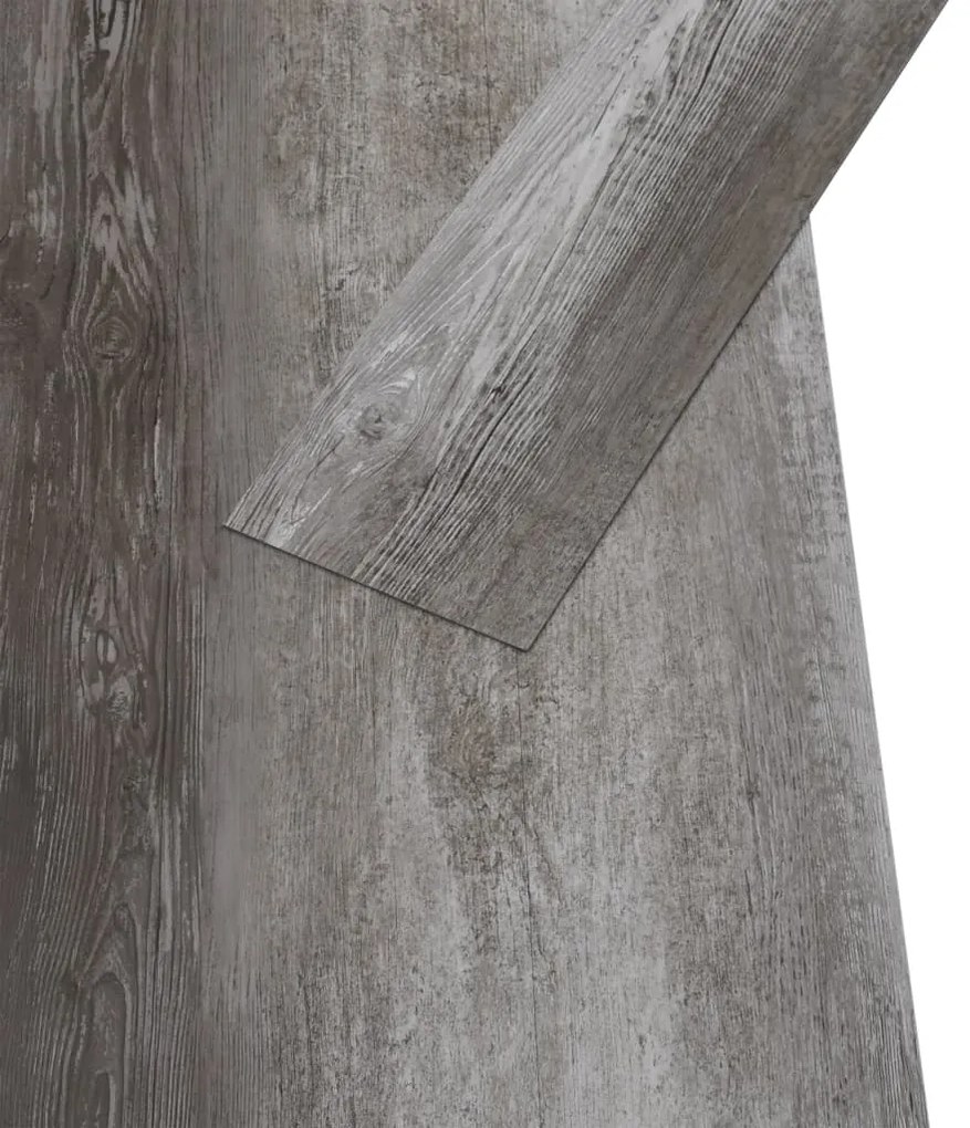 Tábuas soalho não-autoadesivas PVC 4,46 m² 3 mm madeira riscas