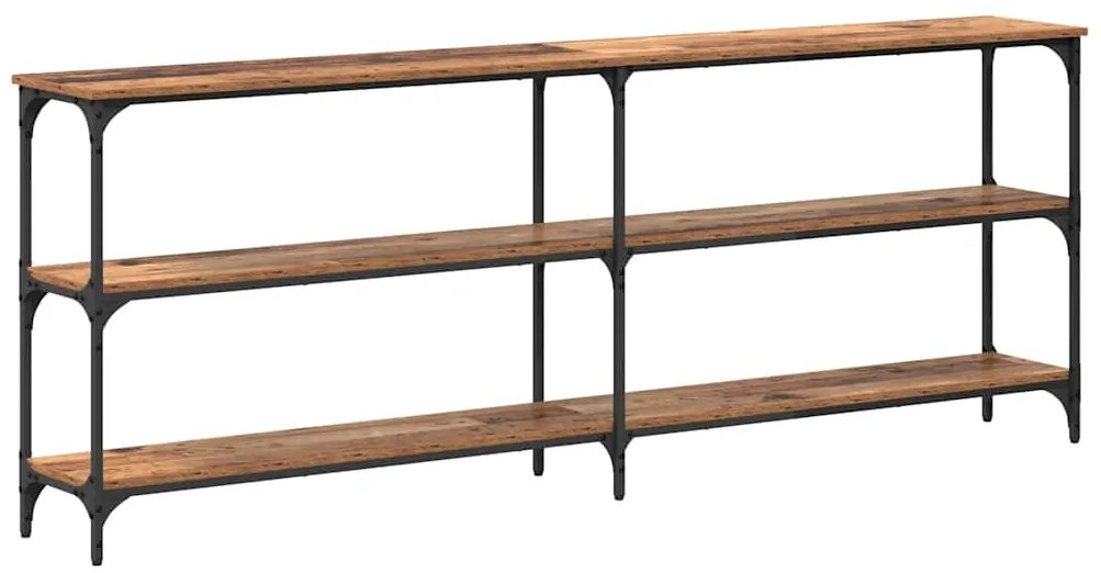 Mesa de Console Madeira Antiga 200x29x75 cm Engenharia