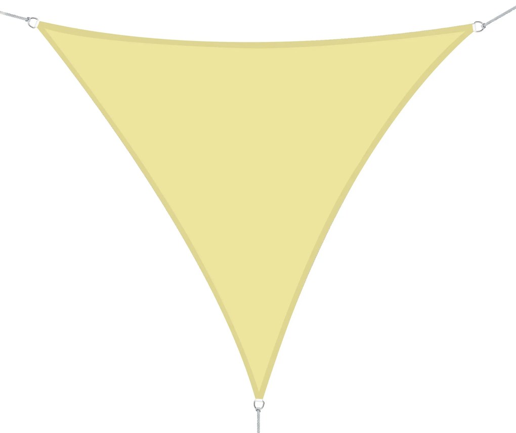 Outsunny Vela de Sombra Triangular 6x6x6 m Toldo Vela de Poliéster com