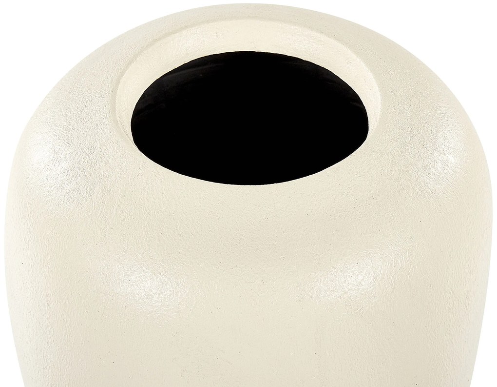 Vaso de terracota creme 38 cm HALIARTOS Beliani